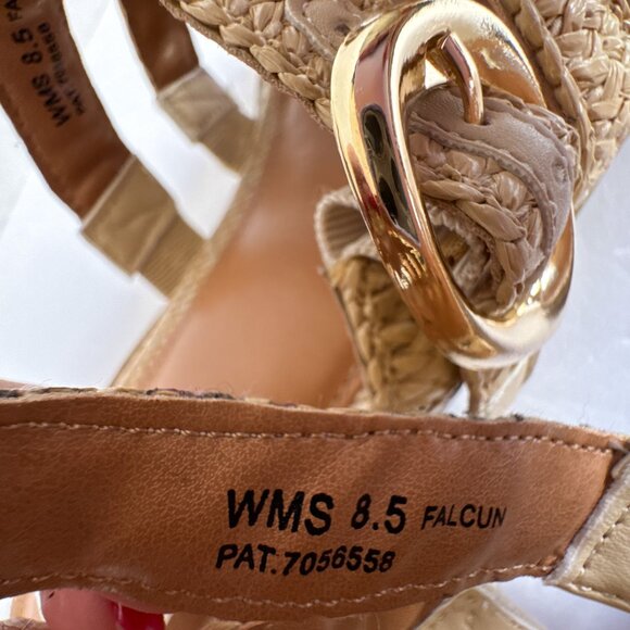 Dolce Vita Falcun Raffia Buckle Sandals Natural 8.5 - Picture 6 of 10